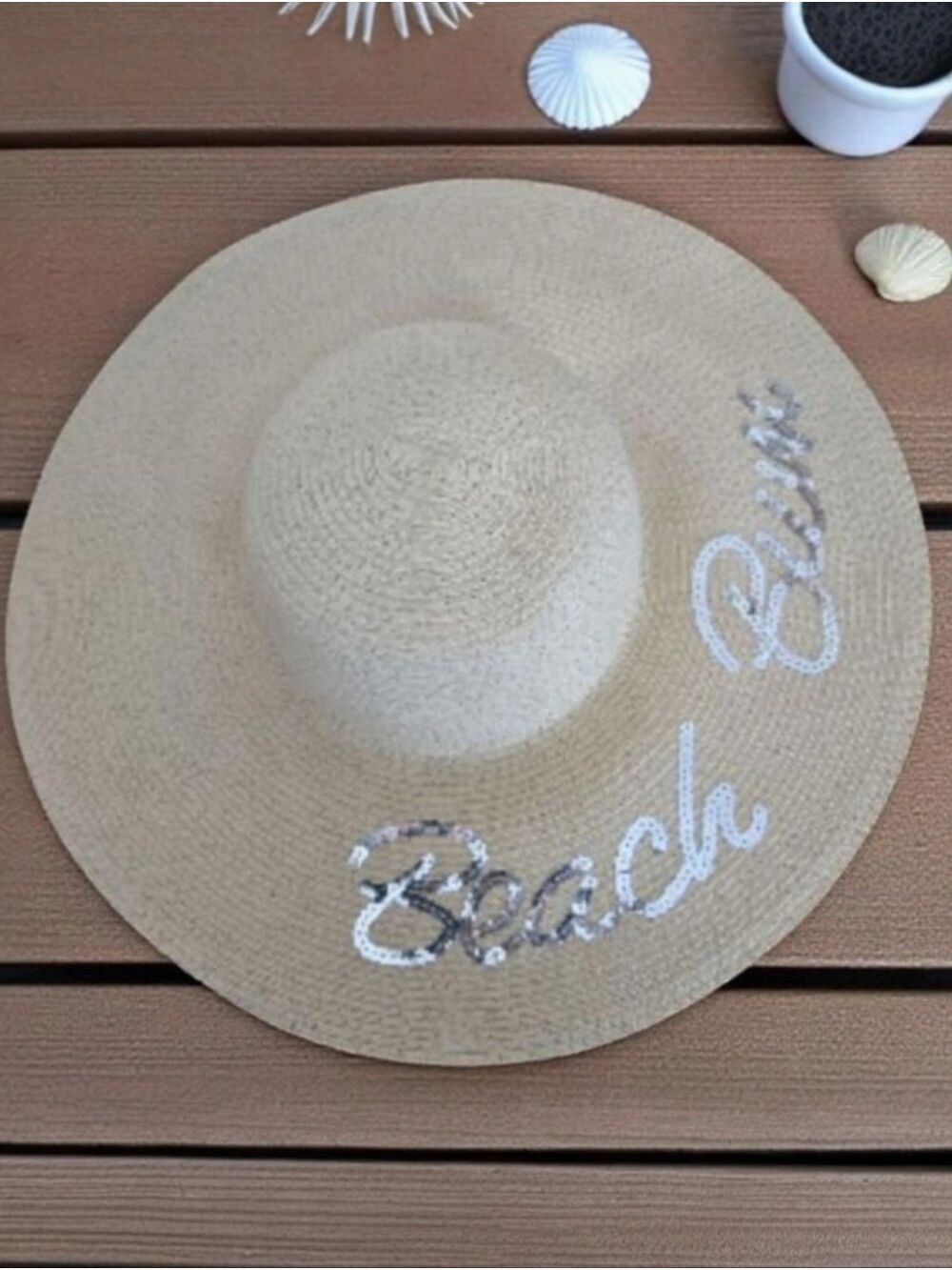 LOFT Beach Bum Sequin Floppy Sun Hat